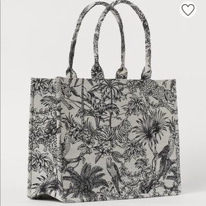 H&M Jacquard Printed Tote NWT